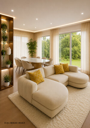 Luxury custom residence with walnut wood and marble interiors designed by Interior Designer Elisa Berger in Lugano