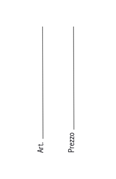 Biglietto da Visita in verticale. Nel Retro un form in cui inserire l'Articolo e il Prezzo