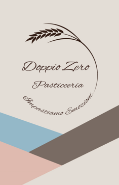 Fronte Biglietto da Visita in versione verticale che mostra il logo e delle grafiche personalizzate