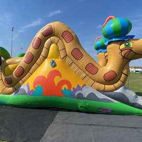 snake slide tutti i bimbi vorranno saltare sul serpente e scivolare giù veloci. lungo 7m alto3.5m e largo 3,5m