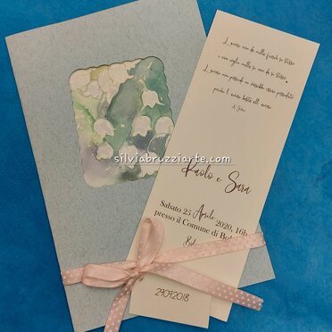 Partecipazioni artistiche Fiori ad acquarello o a stampa tratti dai miei dipinti