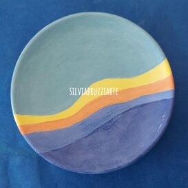Il Mare stilizzato Decorazione a engobbio personalizzabile