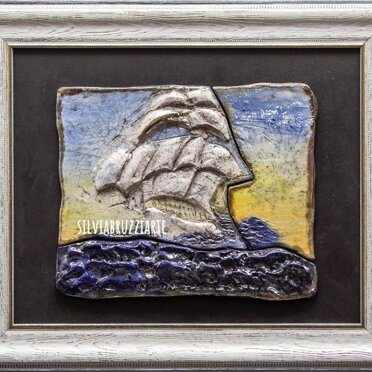 Tramonto ceramica raku VENDUTO COLLEZIONE PRIVATA