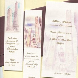 Partecipazioni artistiche acquarelli su Bologna a scelta, originale a partire dai 39€ stampe a partire dai 5€