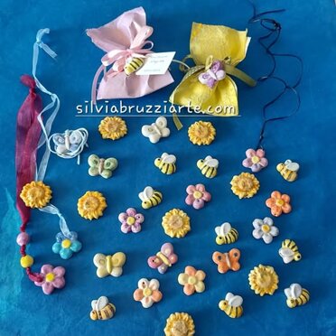 Fiori e farfalle pezzi in PROMO Fiori e farfalle in ceramica sacchetti in carta fatti a mano