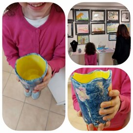 Opere di Greta Vasetto decorato a mano