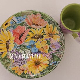 Decorazione ceramica Decorazione ceramica su piatti a scelta