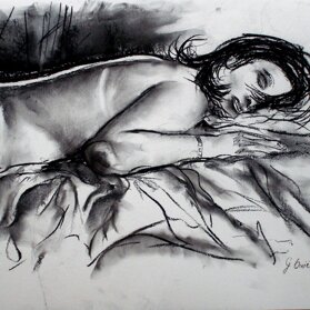 NUDO FEMMINILE 2 carboncino - 2005 - 50x70