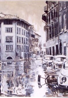 1996:L' ALLUVIONEA TRENTO olio su tela - 2005 - 50 x 70