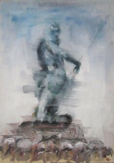 IL NETTUNO olio su tela - 2002 - 30x40