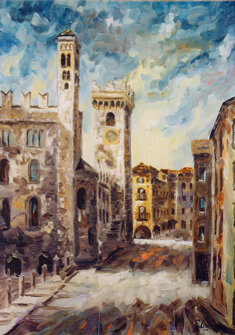 SCORCIO DI TORRE CIVICA olio su tela - 1999 - 60x80