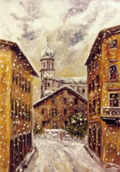 LA NEVICATA DEL 2000 acrilico su tela - 2000 - 60x80
