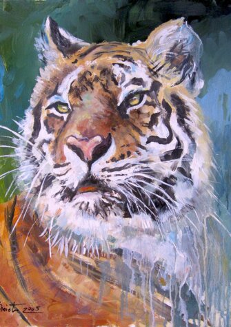 TIGRE olio su tela - 2005 - 50x60