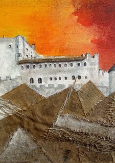 CASTELLO DI PERGINE 1 tecnica mista su sacco - 2014 - 60x90