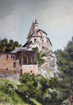 VEDUTA SAN ROMEDIO olio su tela - 1999 - 50 x 60