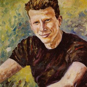 RITRATTO MICHELE CAMPESTRINI olio su tela - 1999 - 50x70
