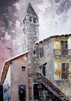 IL CAMPANILE DI NAPOLEONE olio su tela - 2014 - 60x80