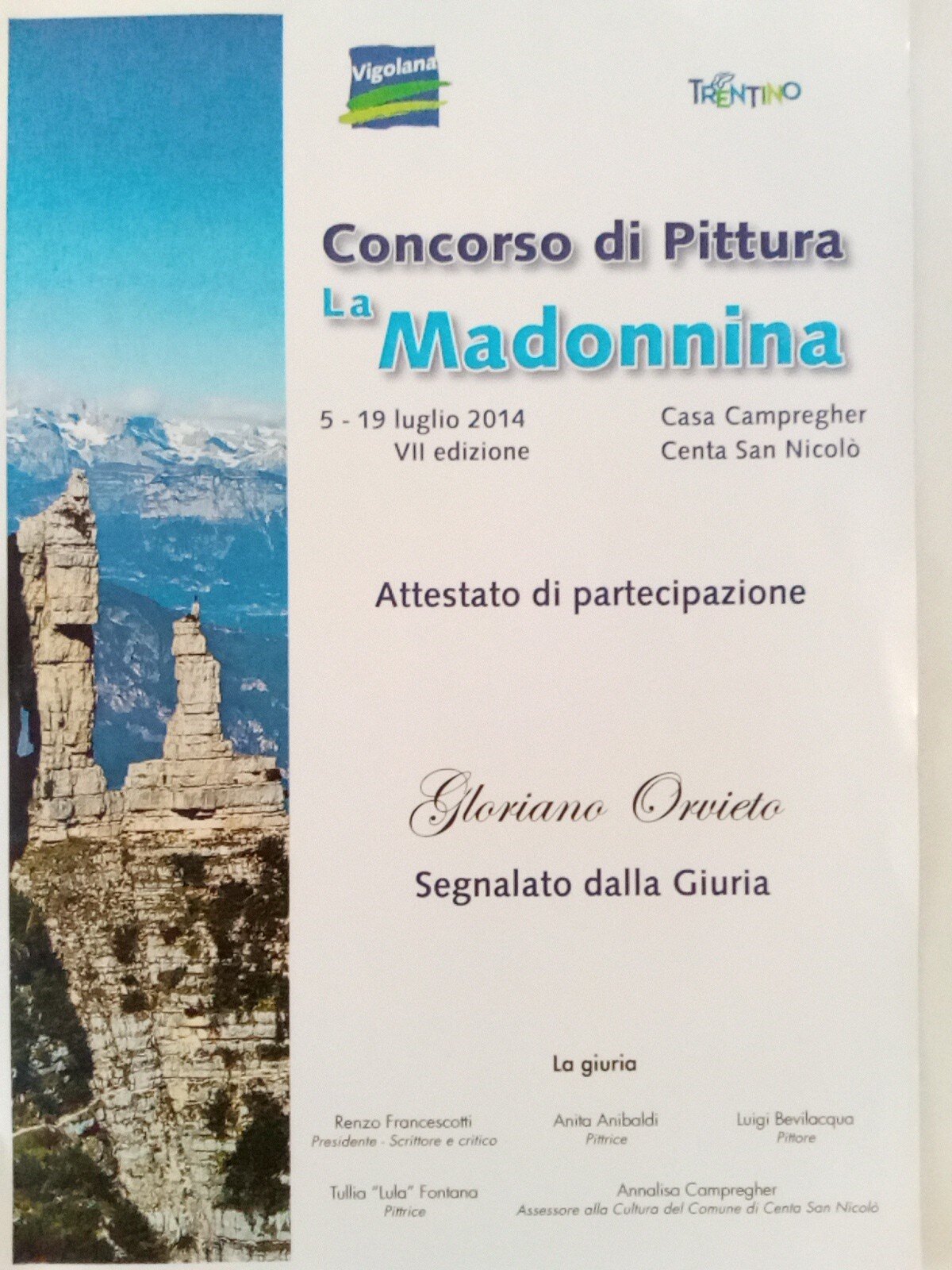 La Madonnina Vigolo Vattaro 2014