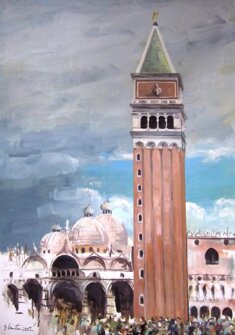 IL CAMPANILE DI SAN MARCO olio su tela - 2005 - 60 x 90