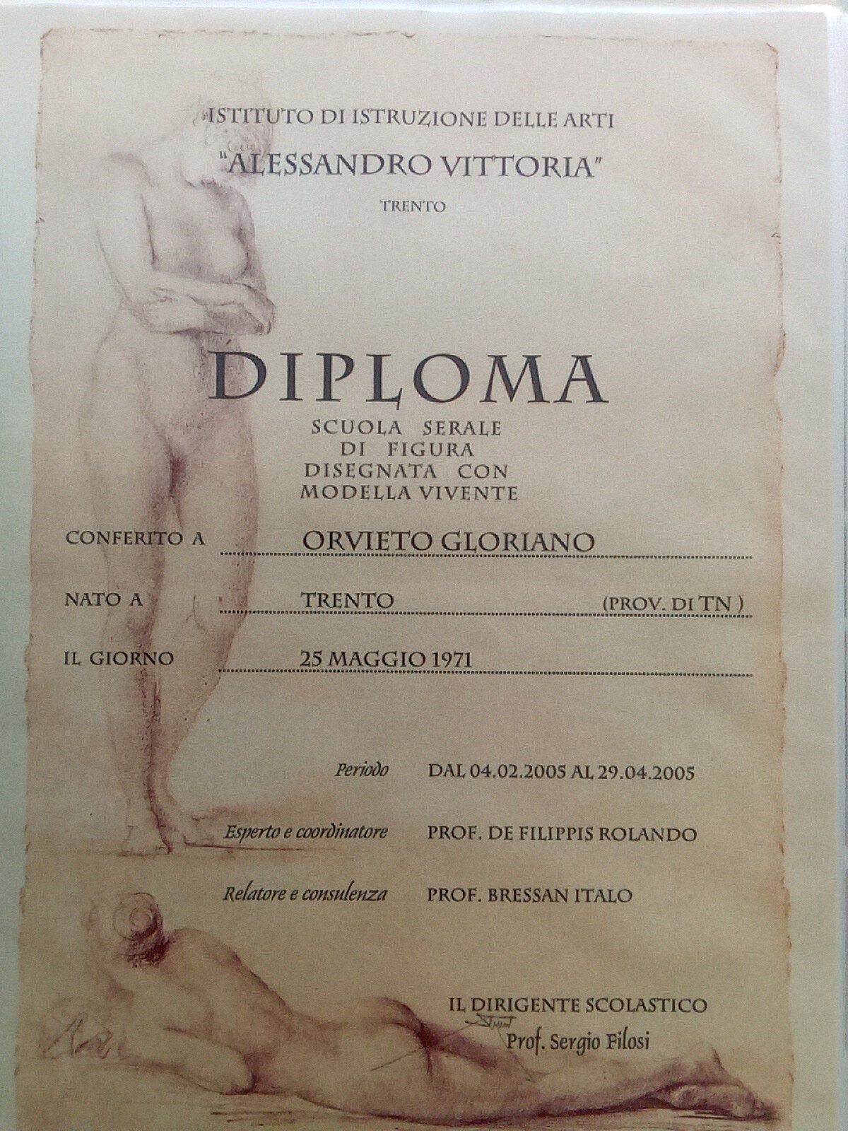 Diploma corso nudo