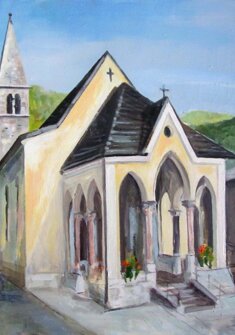CHIESA DI PIAZZO olio su tela - 2006 - 50x60