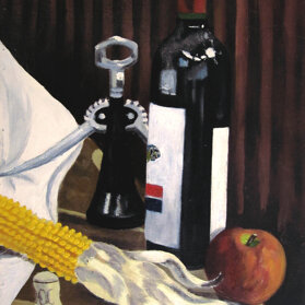 NATURA MORTA CON CAVATAPPI olio su tela - 1996 - 30x40