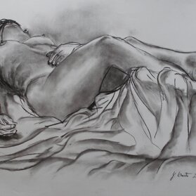 NUDO FEMMINILE carboncino - 2005 - 60x90