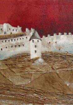 CASTELLO DI PERGINE 2 tecnica mista su sacco - 2014 - 50x90