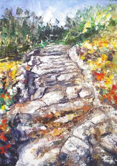 VIA CLAUDIA AUGUSTA olio su tela - 2003 - 50 x 70