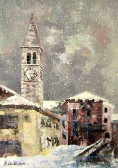 LA GRANDE NEVICATA olio su tela - 2013 - 50 x 70