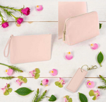 set-similpelle-composto-da-1-pochette-con-fondo-1-pochette-piatta-e-1-portachiavi-rosa