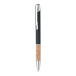 a-penna-in-alluminio-e-sughero-nero-sughero-con-bustina-e-logo-adesivo-celleno