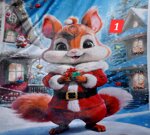 pannello-in-velluto-cm-47x47-disegno-scoiattolo-natalizio