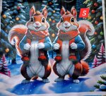 pannello-in-velluto-cm-47x47-disegno-scoiattolo-natalizio