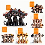 tris-animali-graziosi-misura-l-cm-15x15