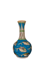 vaso-persiano-decoro-pesci-nel-blu