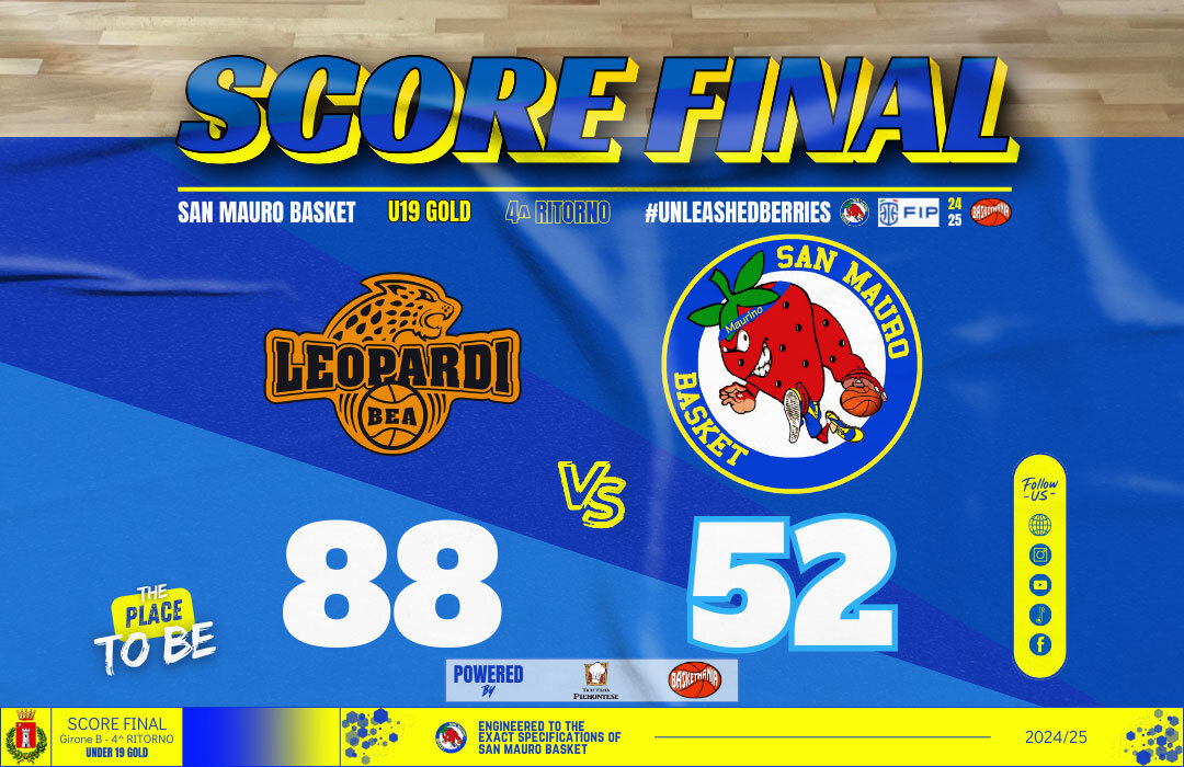 U19 GOLD: SERATA DA DIMENTICARE