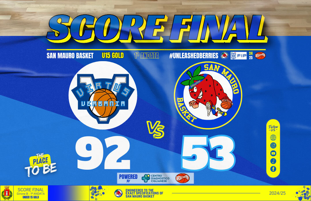 U15 GOLD: SAN MAURO CEDE A VERBANIA