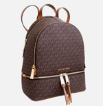 zaino-michael-kors-mod-rhea-medio-logato-brown