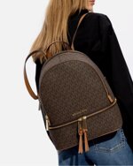 zaino-michael-kors-mod-rhea-medio-logato-brown