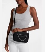 tracolla-mcihael-kors-chain-pelle-nerasilver