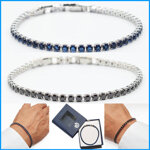 bracciale-braccialetto-tennis-da-uomo-nero-blu-in-acciaio-con-inox-regolabile