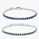 bracciale-braccialetto-tennis-da-uomo-nero-blu-in-acciaio-con-inox-regolabile