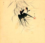 insho-domoto-giappone-18911975-coppia-di-rondini-su-un-ramo-di-salice