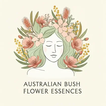 Testa di donna circondata da fiori - Australian Bush Fllowers Testa di donna circondata da fiori - Australian Bush Fllowers