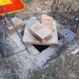 Pozzetto strada Pretena Prima dell'intervento