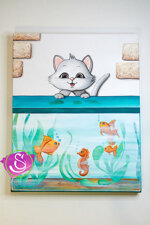 quadro-cuccioli-acquario-sorpreso