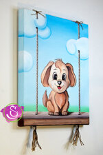 quadro-cuccioli-altalena-red