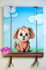 quadro-cuccioli-altalena-red