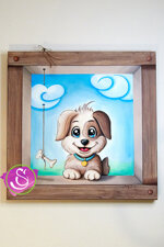 quadro-cuccioli-sulla-finestra-osso